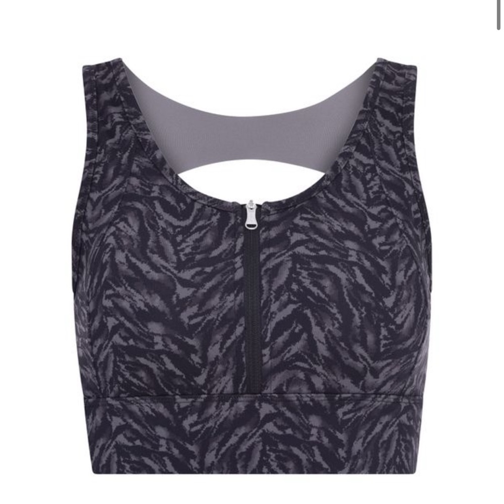 Varley Fay Bra small dark mono zebra